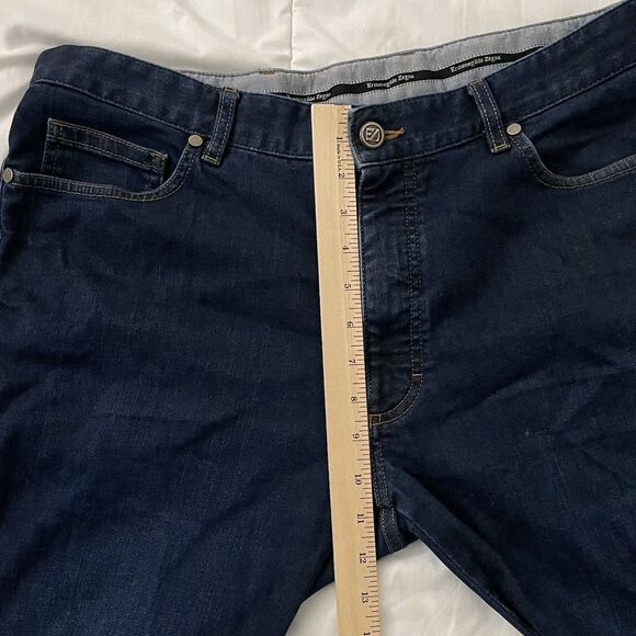 Ermenegildo Zegna Jeans Mens 36 x 28 Blue Classic Straight Leg Japanese Denim - Picture 11 of 12